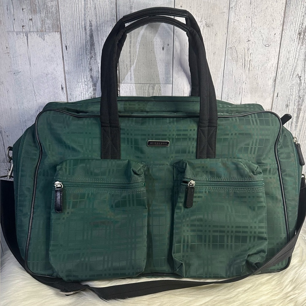 BURBERRY golf crossbody bag in green plaid